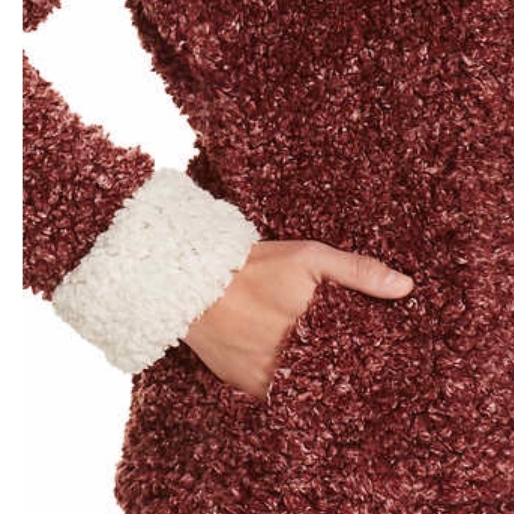 Sherpa Teddy Bear Jacket With Pockets Soft & Warm - Picture 4 of 8